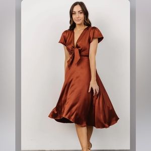 Poppy Satin Midi Dress
